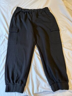 Express Kids Black Cargo Jogger Pants